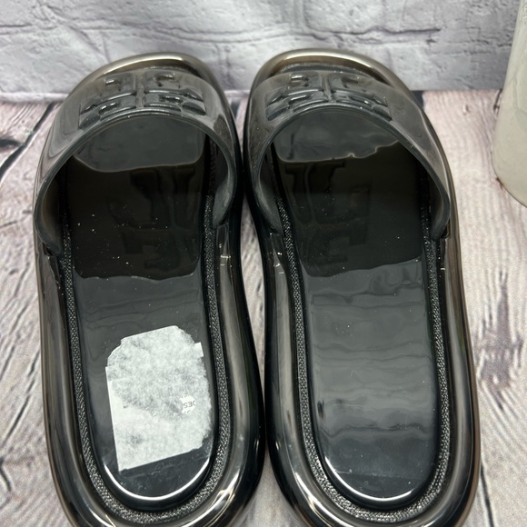 TORY BURCH Clear Bubble Jelly Flat Sandals Black - Picture 7 of 9